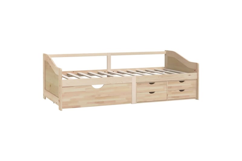 3-personers daybed med skuffer 90x200 cm massivt fyrretræ - Brun - Daybed