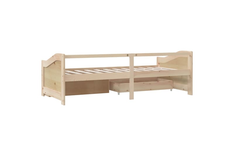 3-personers daybed med skuffer 90x200 cm massivt fyrretræ - Brun - Daybed