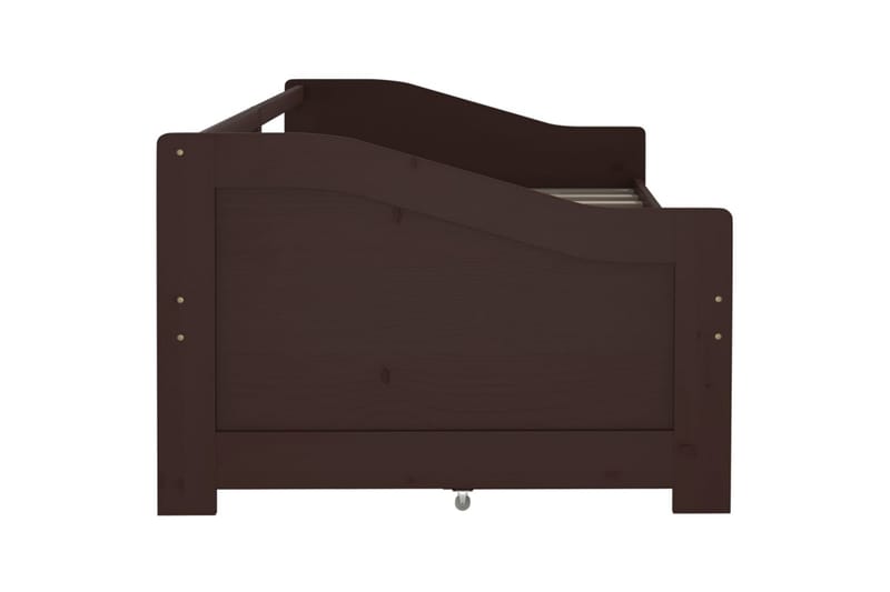 3-personers daybed skuffer 90x200 cm massivt fyrretræ mørkeb - Brun - Møbler - Sofaer - Daybed