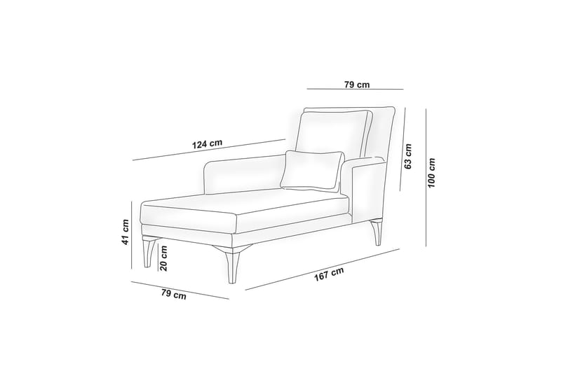 Biforco Daybed med Ryg - Blå/Natur - Møbler - Sofaer - Daybed