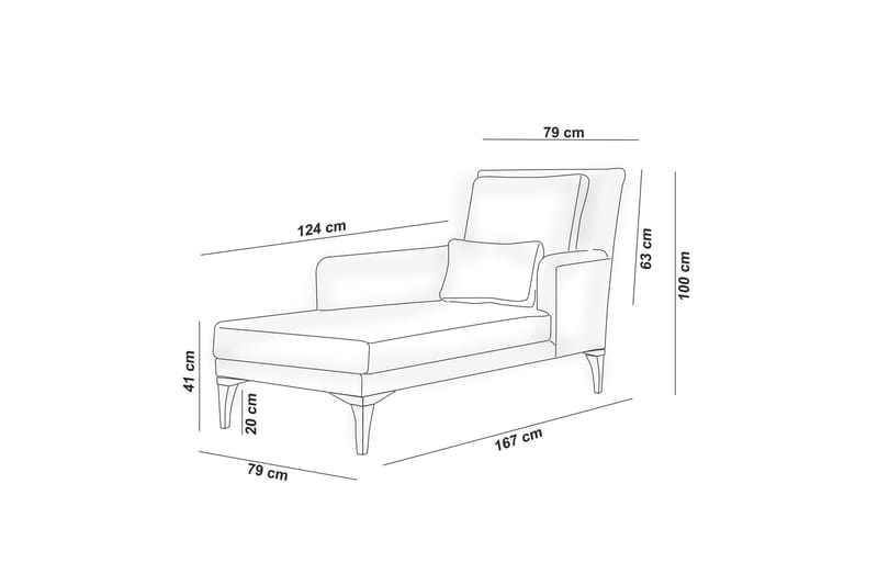 Biforco Daybed med Ryg - Rød/Natur - Møbler - Sofaer - Daybed