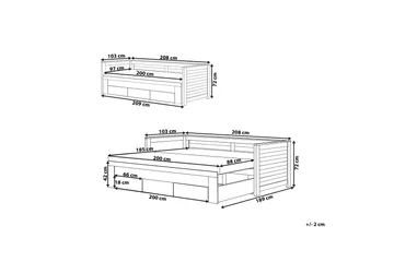Cahors Daybed 90 | 200 cm - Hvid - Møbler - Sofaer - Daybed