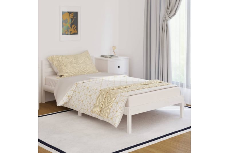 daybed 100x200 cm massivt fyrretræ hvid - Hvid - Daybed