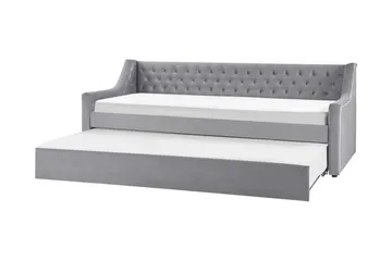 Daybed 90 x 200 cm Velour grå MONTARGIS - Grå - Møbler - Sofaer - Daybed