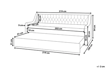 Daybed 90 x 200 cm Velour grå MONTARGIS - Grå - Møbler - Sofaer - Daybed