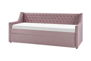 Daybed 90 x 200 cm Velour lyserød MONTARGIS - Lyserød - Møbler - Sofaer - Daybed