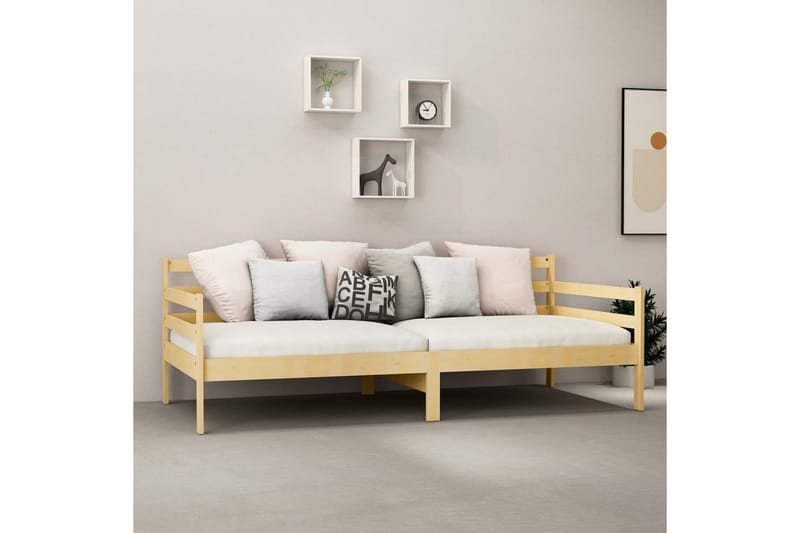 daybed 90x200 cm massivt fyrretræ - Brun - Daybed