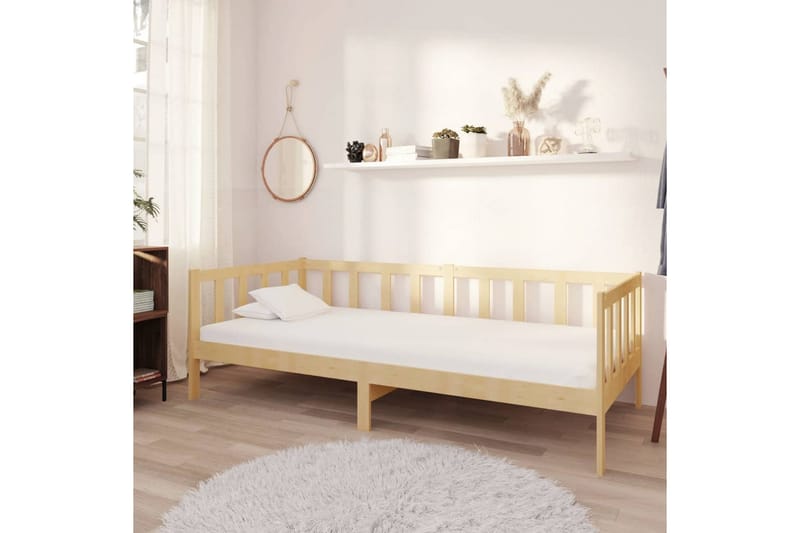 daybed 90x200 cm massivt fyrretræ - Brun - Daybed