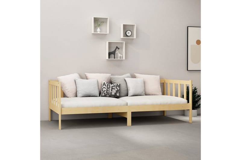 daybed 90x200 cm massivt fyrretræ - Brun - Daybed