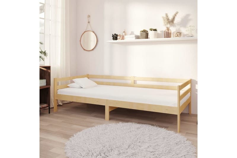 daybed 90x200 cm massivt fyrretræ - Brun - Daybed