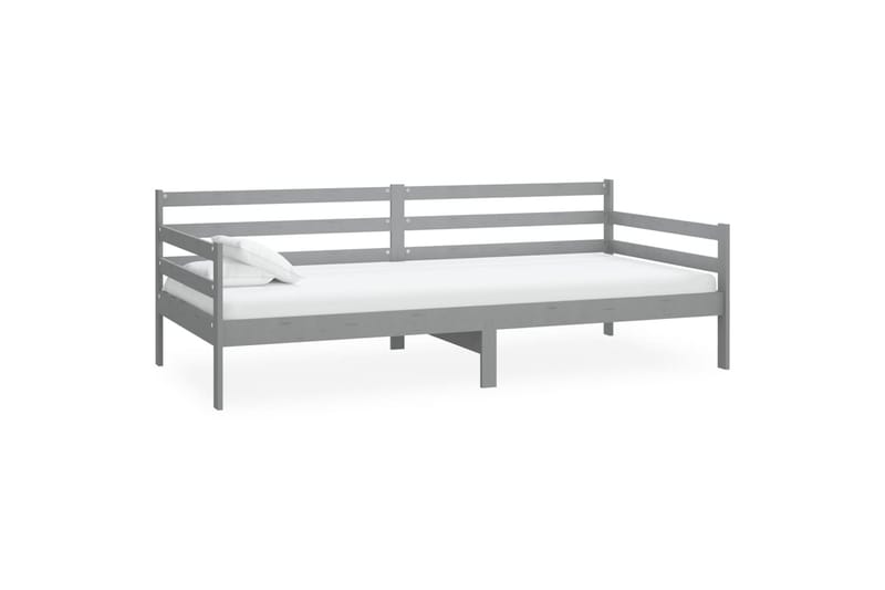 daybed 90x200 cm massivt fyrretræ grå - Grå - Daybed