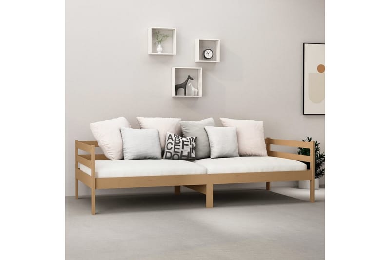 daybed 90x200 cm massivt fyrretræ gyldenbrun - Brun - Møbler - Sofaer - Daybed