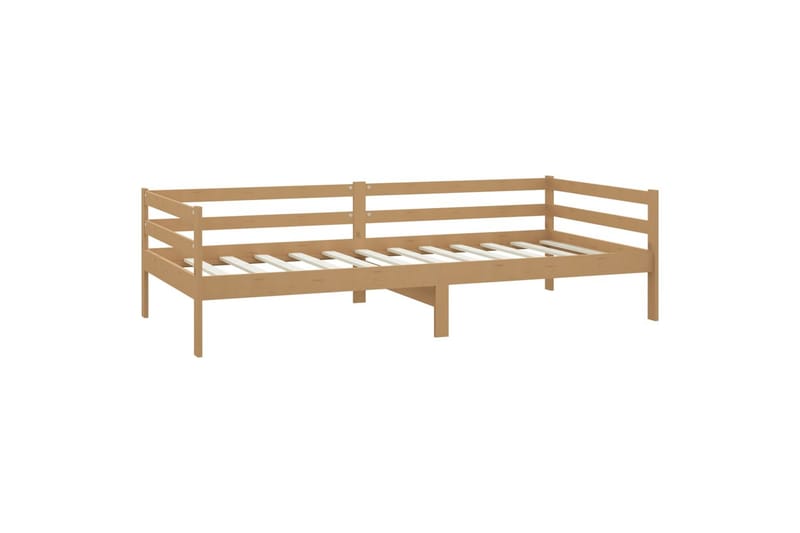 daybed 90x200 cm massivt fyrretræ gyldenbrun - Brun - Daybed