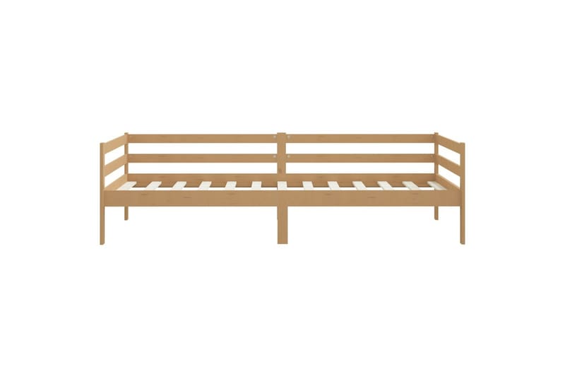 daybed 90x200 cm massivt fyrretræ gyldenbrun - Brun - Daybed