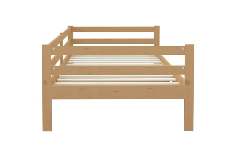 daybed 90x200 cm massivt fyrretræ gyldenbrun - Brun - Daybed