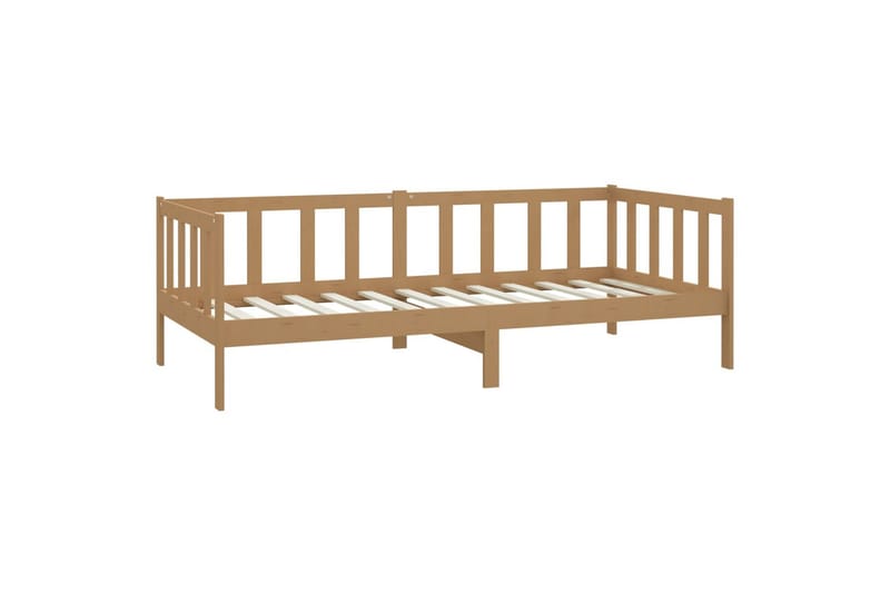 daybed 90x200 cm massivt fyrretræ gyldenbrun - Brun - Daybed