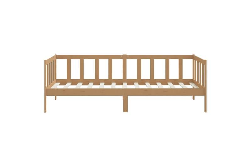 daybed 90x200 cm massivt fyrretræ gyldenbrun - Brun - Daybed