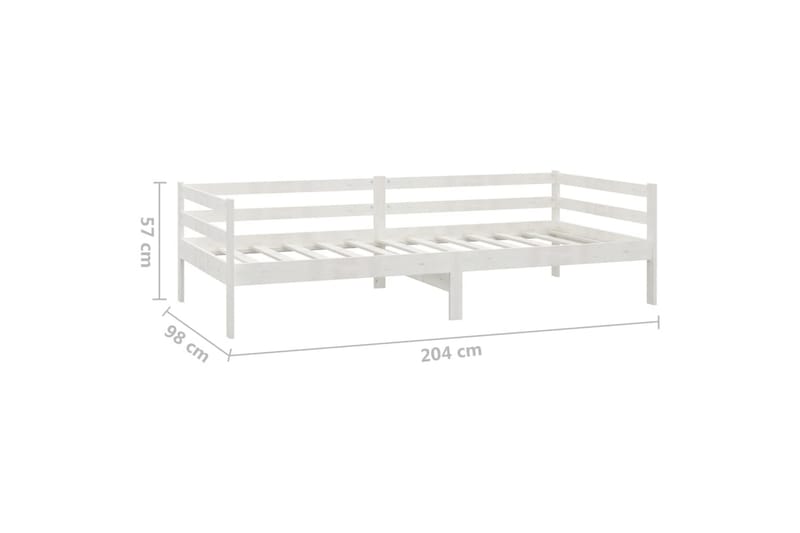 daybed 90x200 cm massivt fyrretræ hvid - Hvid - Møbler - Sofaer - Daybed