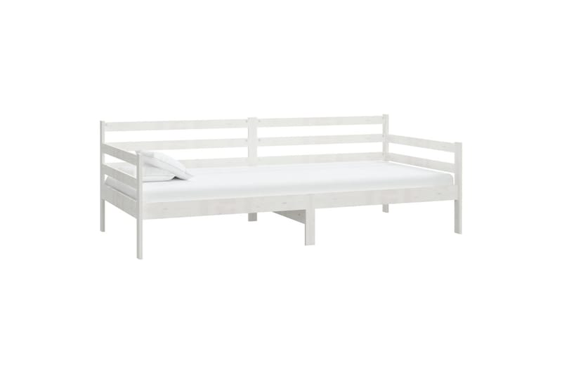 daybed 90x200 cm massivt fyrretræ hvid - Hvid - Daybed