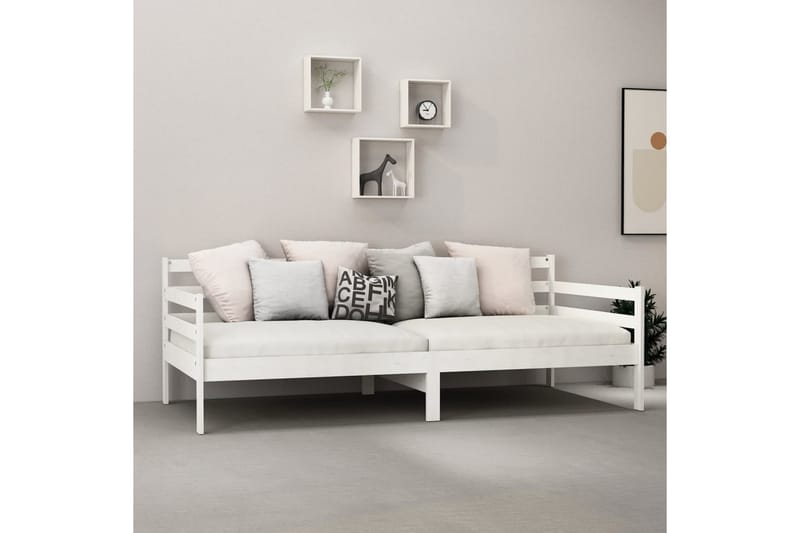 daybed 90x200 cm massivt fyrretræ hvid - Hvid - Møbler - Sofaer - Daybed