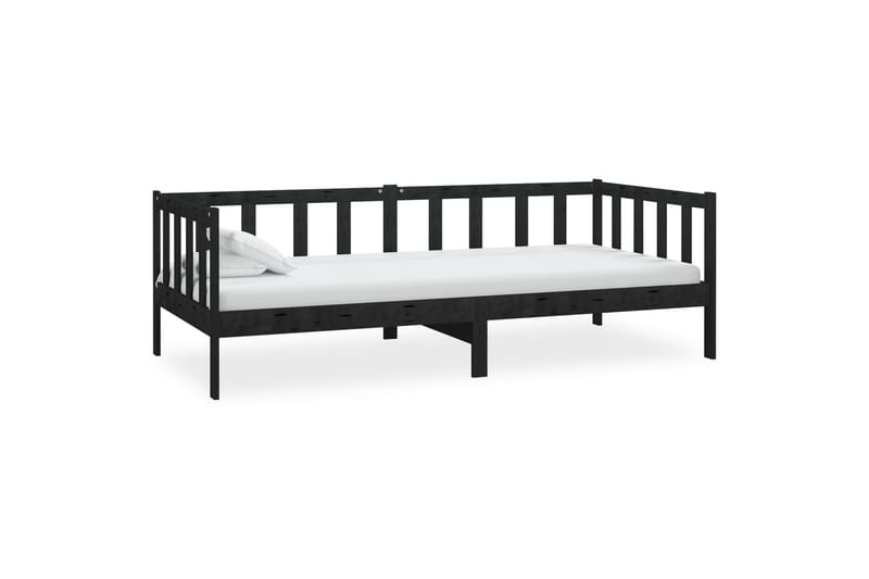 daybed 90x200 cm massivt fyrretræ sort - Sort - Daybed