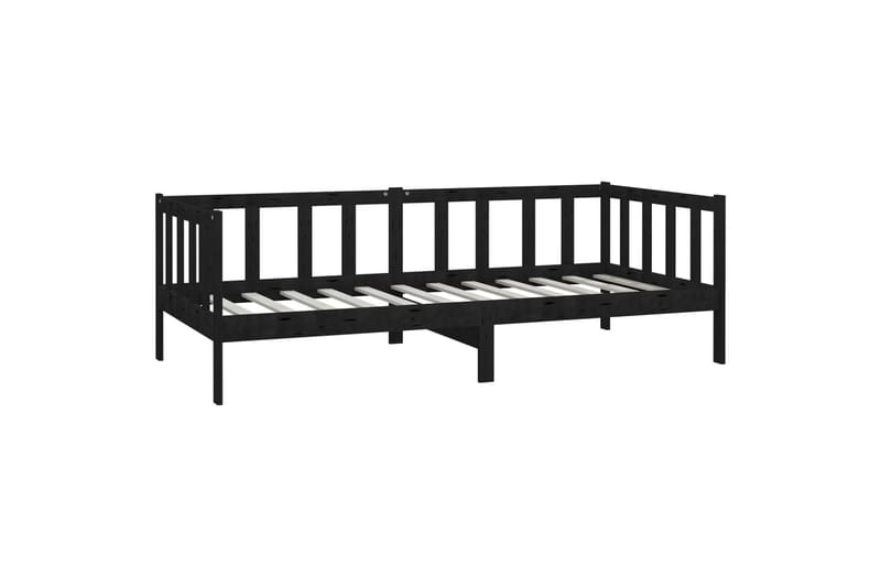 daybed 90x200 cm massivt fyrretræ sort - Sort - Daybed