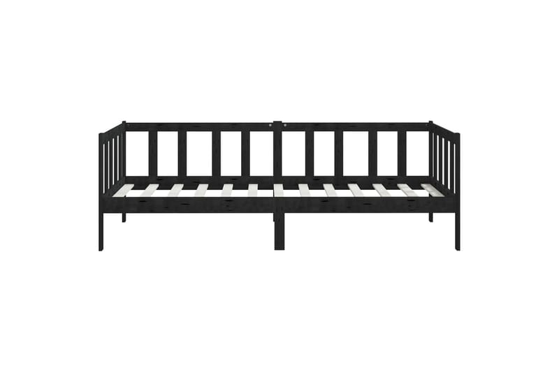 daybed 90x200 cm massivt fyrretræ sort - Sort - Daybed