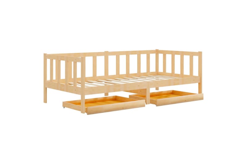 daybed med skuffer 90x200 cm massivt fyrretræ - Brun - Møbler - Sofaer - Daybed
