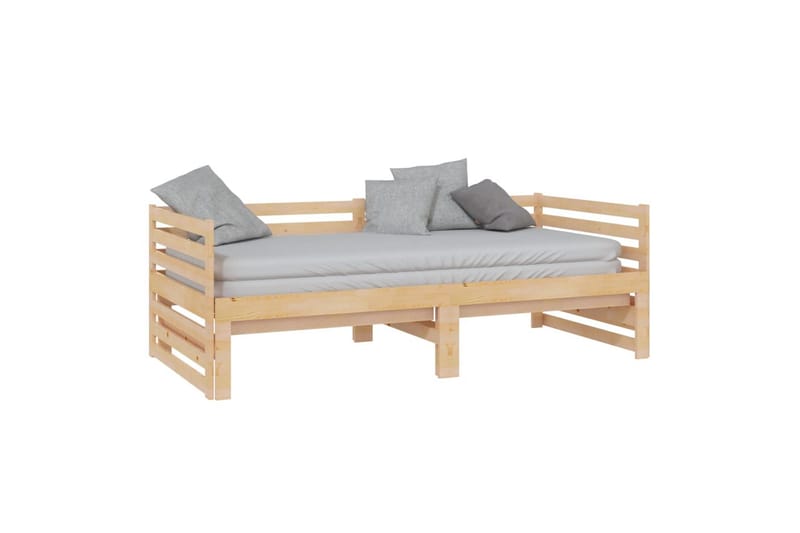 daybed med udtræk 2x(90x200 cm) massivt fyrretræ - Brun - Møbler - Sofaer - Daybed