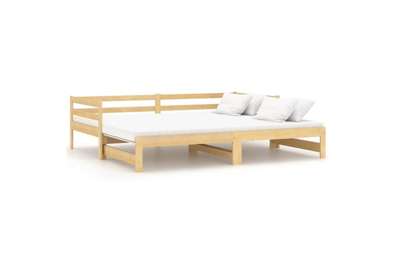daybed med udtræk 2x(90x200 cm) massivt fyrretræ - Brun - Møbler - Sofaer - Daybed