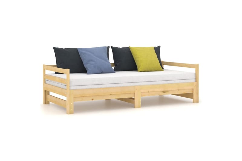 daybed med udtræk 2x(90x200 cm) massivt fyrretræ - Brun - Møbler - Sofaer - Daybed