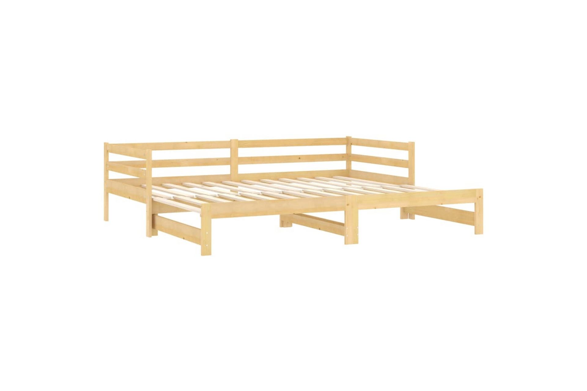 daybed med udtræk 2x(90x200) cm massivt fyrretræ - Brun - Møbler - Sofaer - Daybed