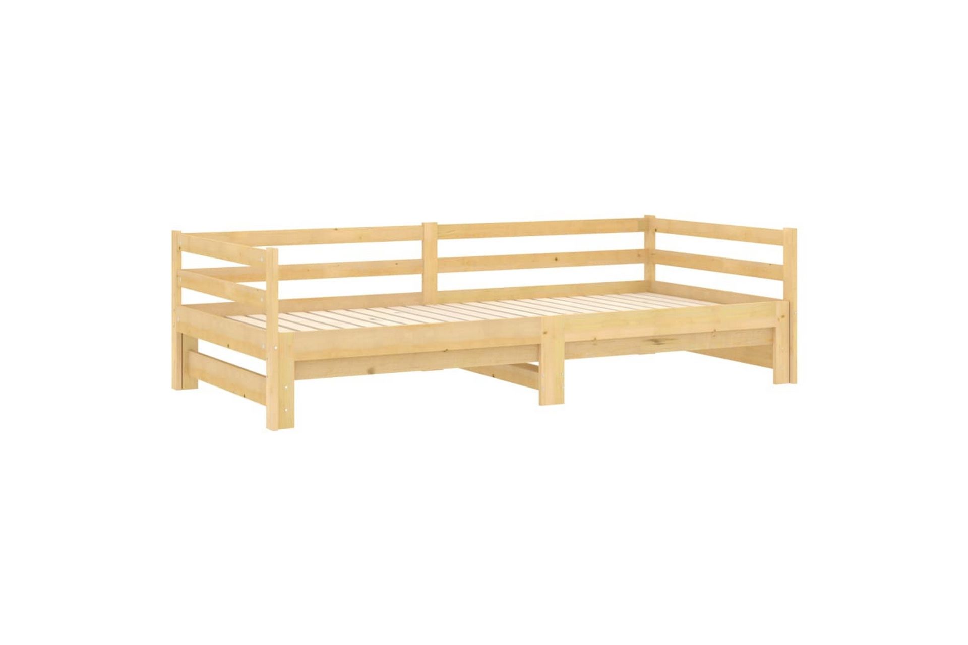 daybed med udtræk 2x(90x200) cm massivt fyrretræ - Brun - Møbler - Sofaer - Daybed