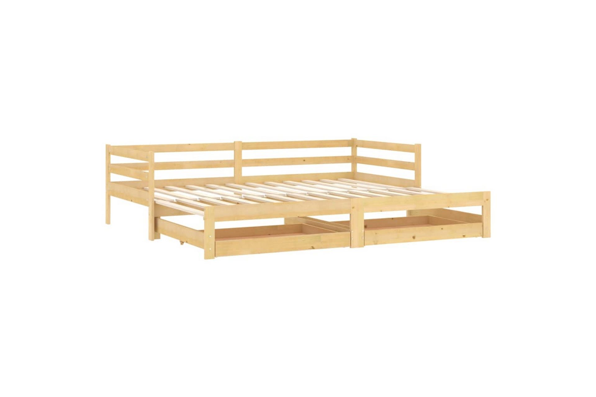 daybed med udtræk 2x(90x200) cm massivt fyrretræ - Brun - Møbler - Sofaer - Daybed