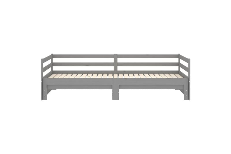 daybed med udtræk 2x(90x200) cm massivt fyrretræ grå - Grå - Møbler - Sofaer - Daybed