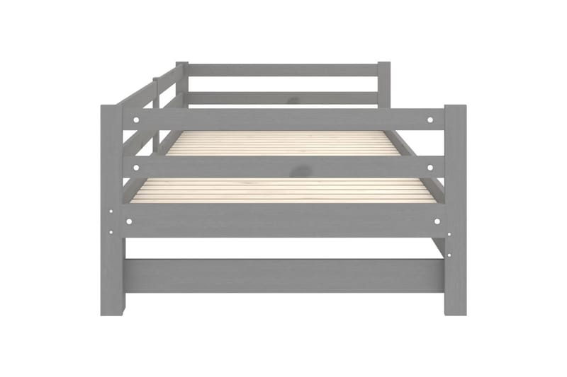 daybed med udtræk 2x(90x200) cm massivt fyrretræ grå - Grå - Møbler - Sofaer - Daybed