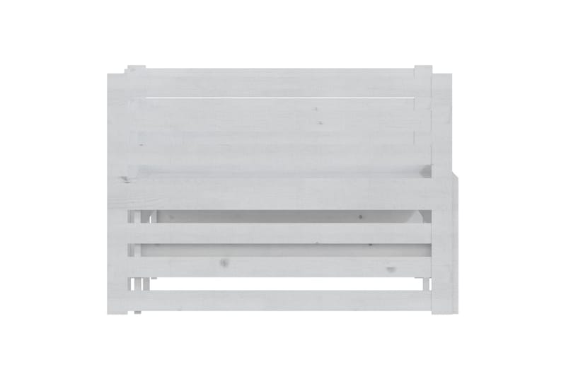 daybed med udtræk 2x(90x200) cm massivt fyrretræ hvid - Hvid - Møbler - Sofaer - Daybed