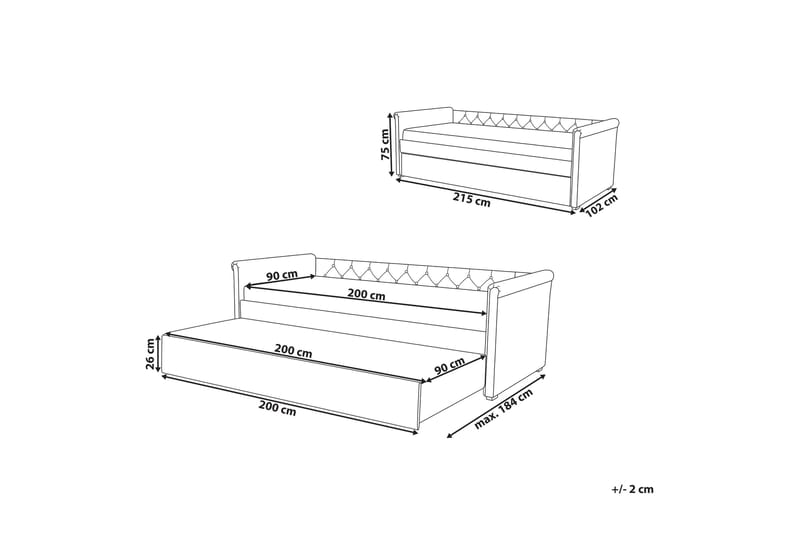 Libourne Daybed 90 | 200 cm - Beige - Møbler - Sofaer - Daybed