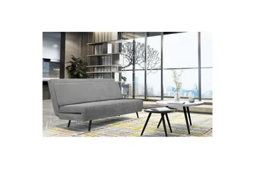 Daybed Mallory Antracit, Linnedstof/Metal/Træ - Antracit, Linnedstof/Metal/Træ - Møbler - Sofaer - Sovesofaer