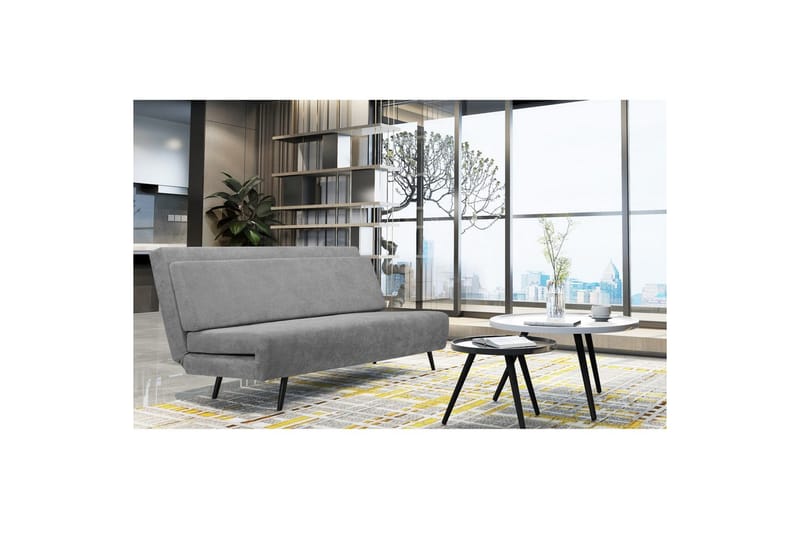 Daybed Mallory Antracit, Linnedstof/Metal/Træ - Antracit, Linnedstof/Metal/Træ - Møbler - Sofaer - Sovesofaer