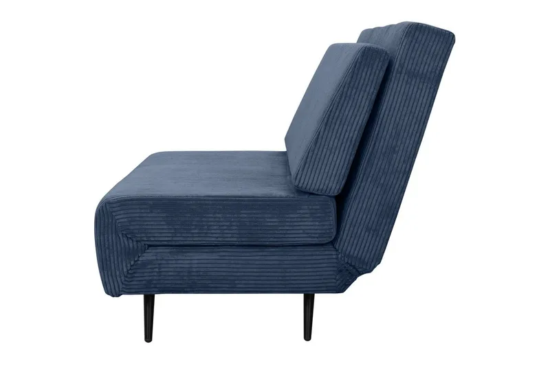 Daybed Mallory Blå, Fløjl/Metal/Træ - Blå, Fløjl/Metal/Træ - Møbler - Sofaer - Sovesofaer