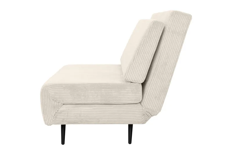 Daybed Mallory Creme, Fløjl/Metal/Træ - Creme, Fløjl/Metal/Træ - Møbler - Sofaer - Sovesofaer