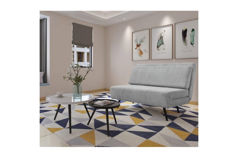 Daybed Mallory Grå, Fløjl/Metal/Træ - Grå, Fløjl/Metal/Træ - Møbler - Sofaer - Sovesofaer