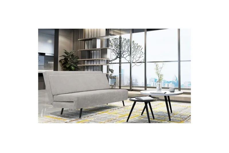 Daybed Mallory Lys Grå, Linnedstof/Metal/Træ - Lys Grå, Linnedstof/Metal/Træ - Møbler - Sofaer - Sovesofaer