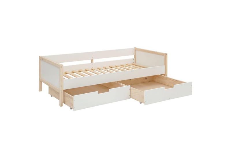 Daybeds uden ryglæn Loft24 Sovesofa Square Line Hvid,Natur - Møbler - Sofaer - Daybed