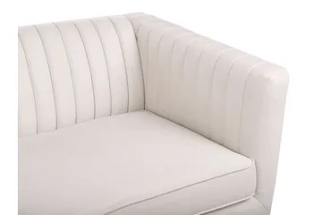 Daymian Sofa 3-personers - Beige/Mørkt træ - Møbler - Sofaer - 3 personers sofa