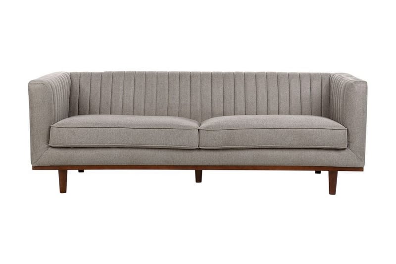 Daymian Sofa 3-personers, Brun/Mørkt træ