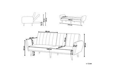 Debrina Sovesofa 3-personers - Grå - Møbler - Sofaer - Sovesofaer
