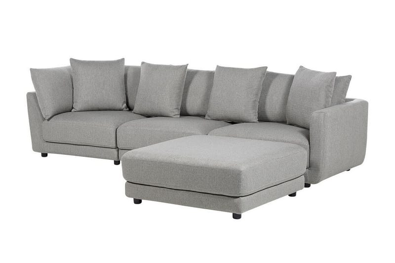 Delisha Sofa 3-personers - Grå/Sort - Møbler - Sofaer - Lædersofaer