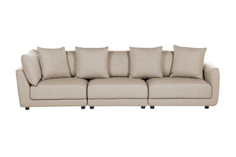 Delisha Sofa 3-personers, Beige/Sort